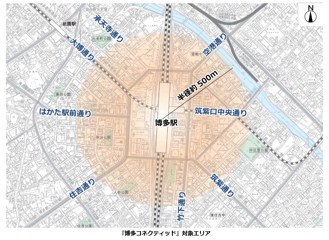 天神駅周辺の再開発