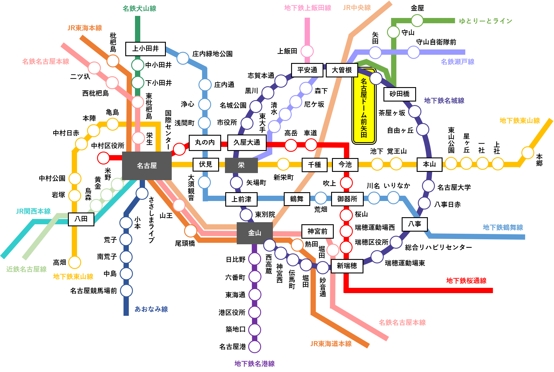 名古屋ドーム前矢田（路線図）